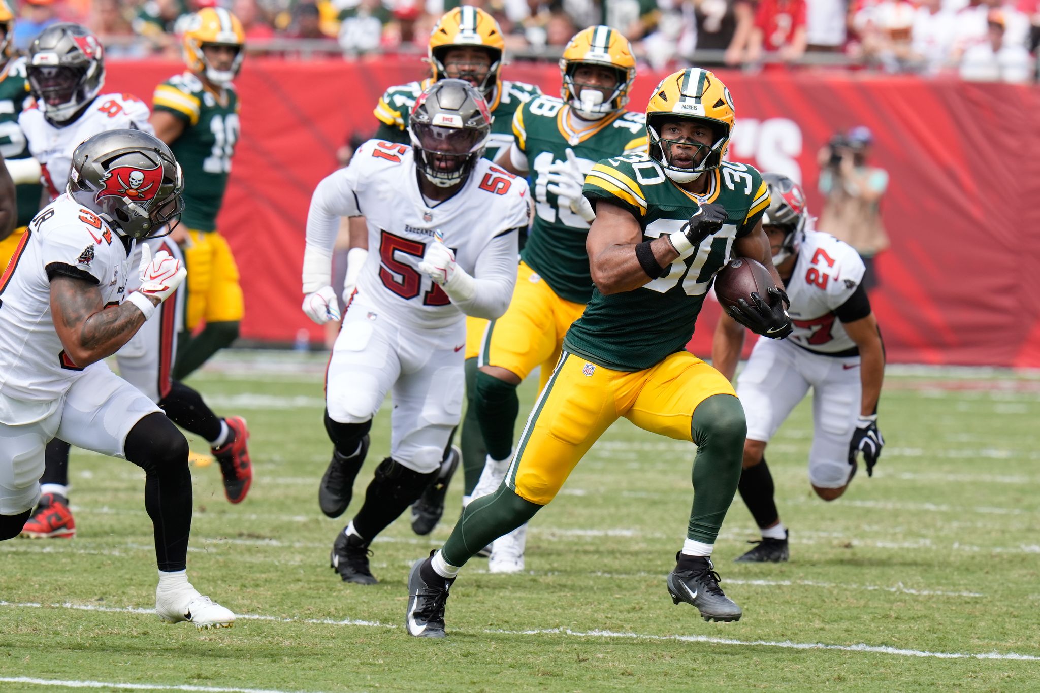 Packers place running back Chris Brooks on injured reserve due to ankle ...