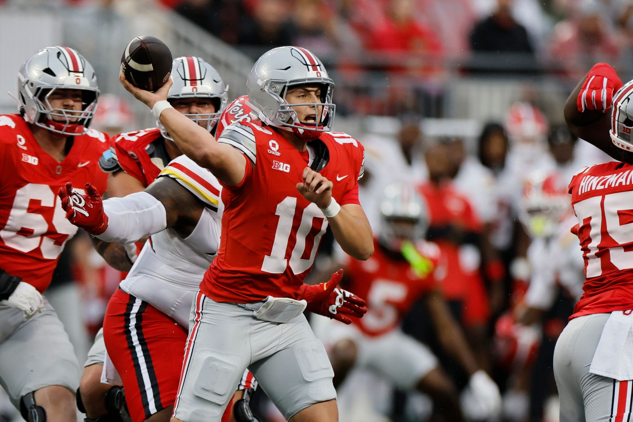 Ohio State's reshuffled right side to meet Indiana's sack leaders in a top-5 showdown By MARCUS HARTMAN , Associated Press Oct 13, 2026