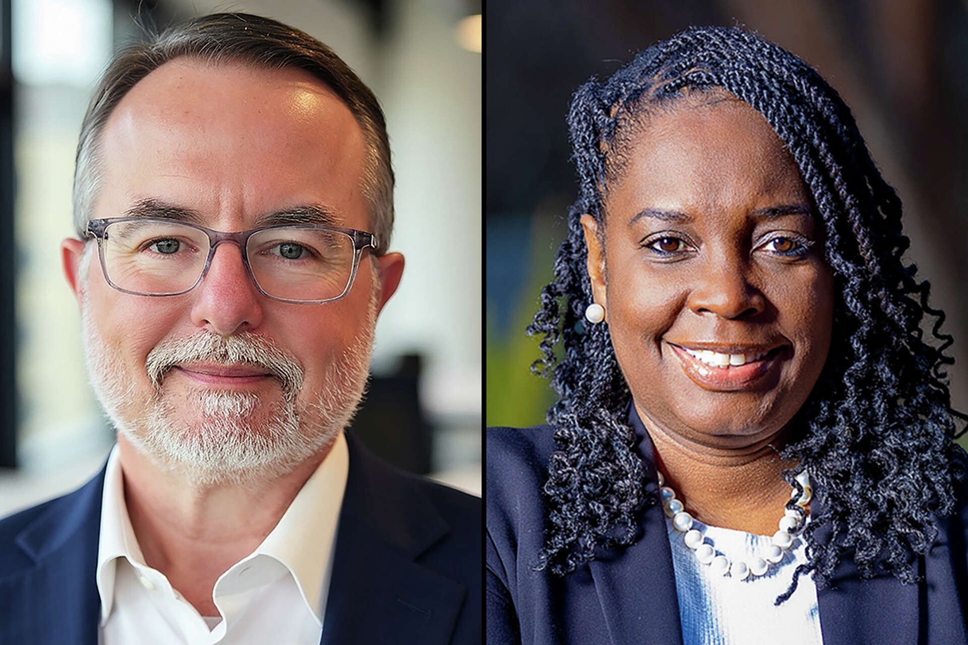Republican Marc Cowart, left, is challenging Harris County Treasurer Carla Wyatt, the incumbent Democrat.