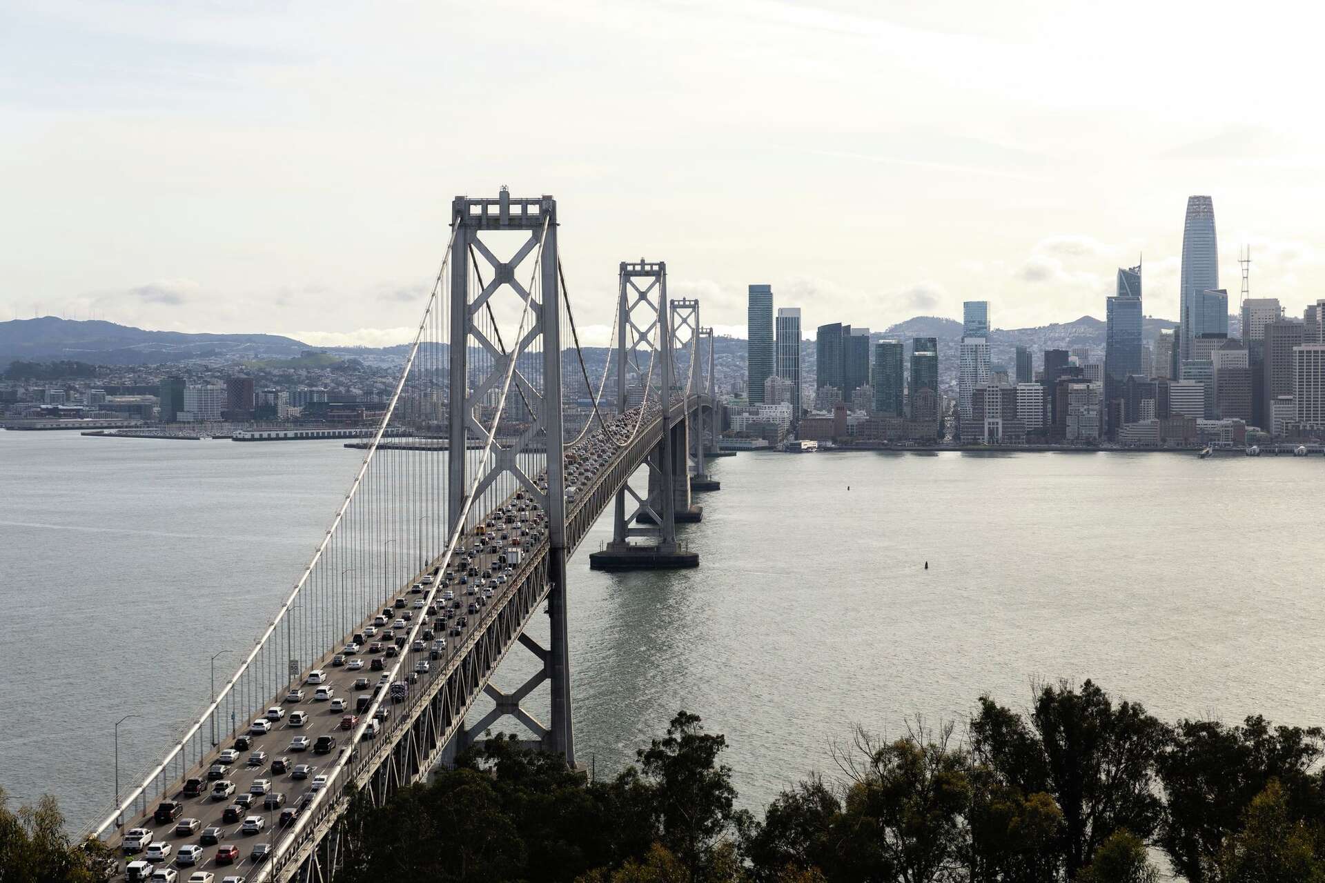 Yerba Buena Island, which has two of San Francisco’s newest parks, offers stunning views of the Bay Bridge and the city.