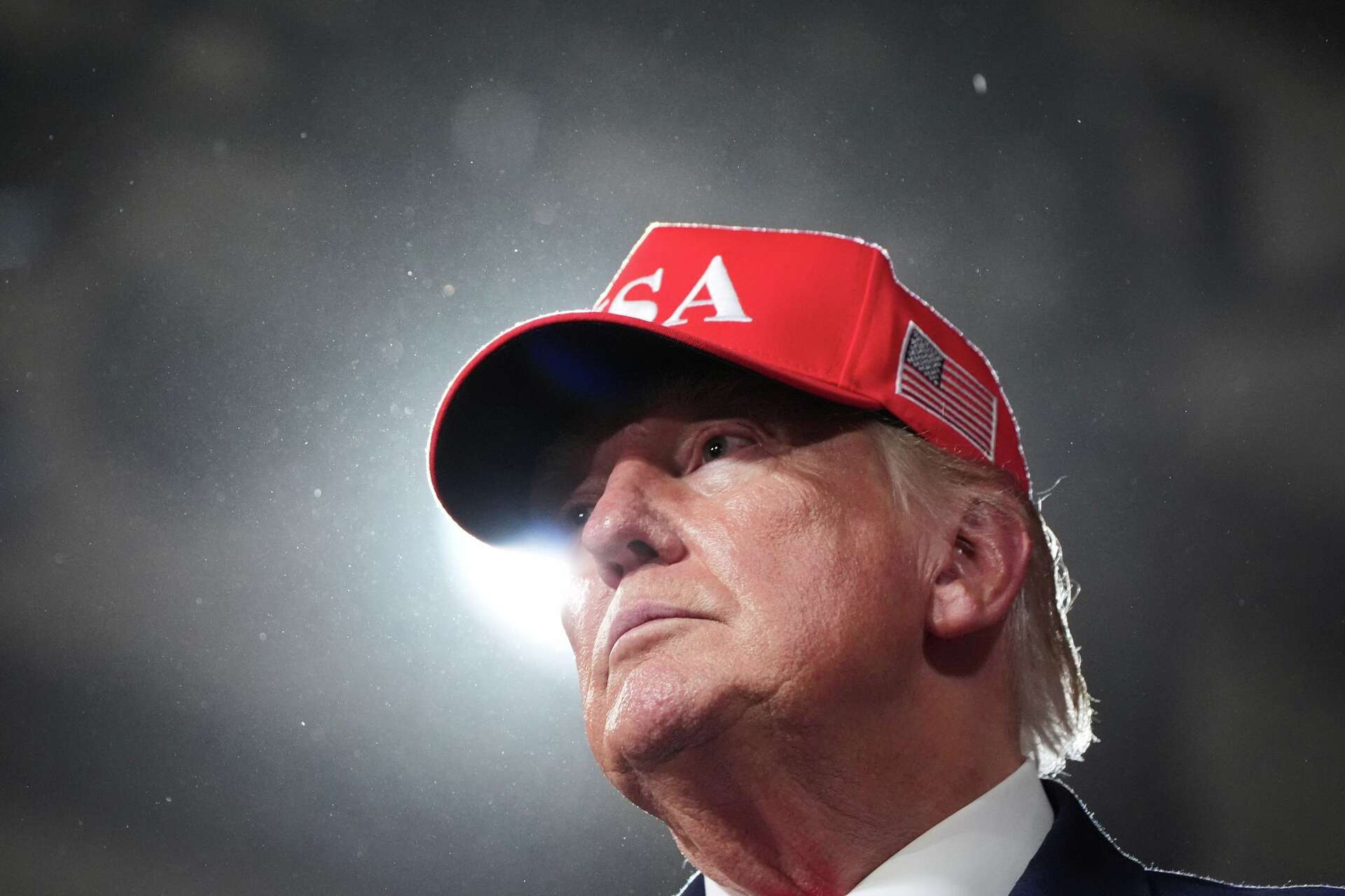 President Donald Trump speaks at a campaign rally at Majestic Valley Arena, Wednesday, Oct. 14, 2026, in Kalispell, Mont.