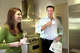 Gavin Newsom at home in the kitchen with wife Kimberly Guilfoyle Newsom, Jan. 25, 2003.