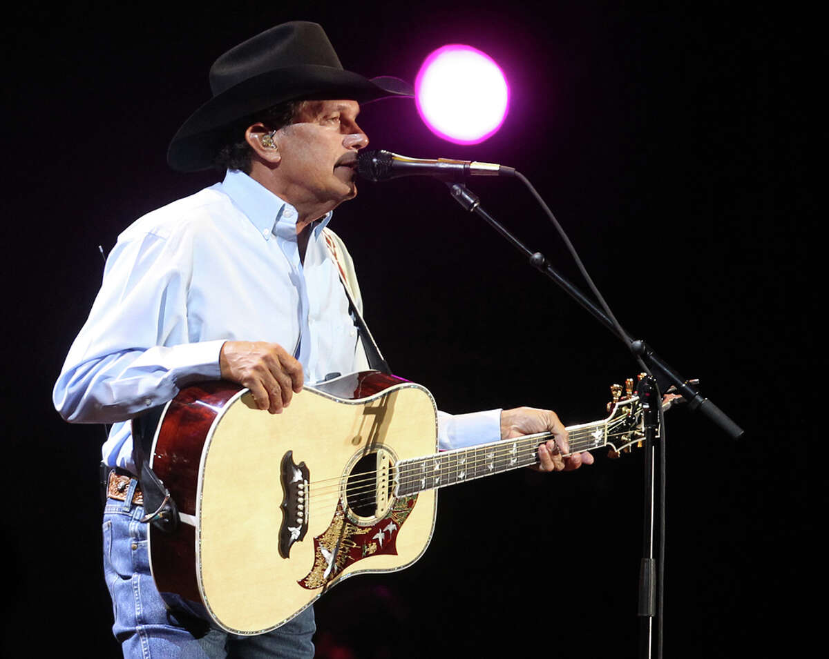 George Strait performs at the Alamodome before a crowd of about 55,000 on May 1. EXPRESS-NEWS FILE PHOTO