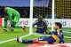 Enner Valencia (en el centro) de Boca Juniors tras malograr una ocasión de gol ante Vasco da Gama en la ida de las semifinales de la Copa Libertadores, el martes 13 de octubre de 2026, en Buenos Aires. (AP Foto/Gustavo Garello)