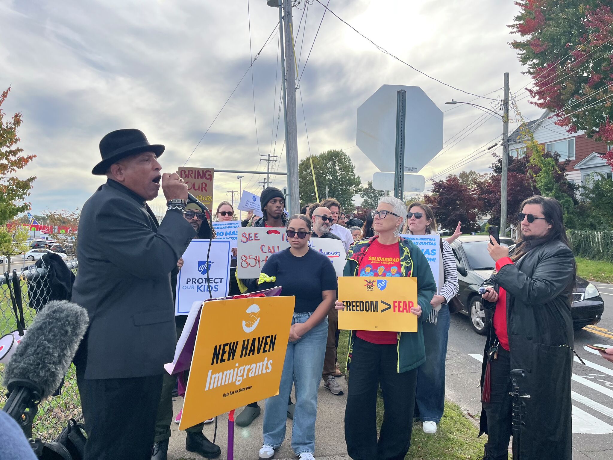 New Haven protesters demand changes at Tweed after ICE detentions