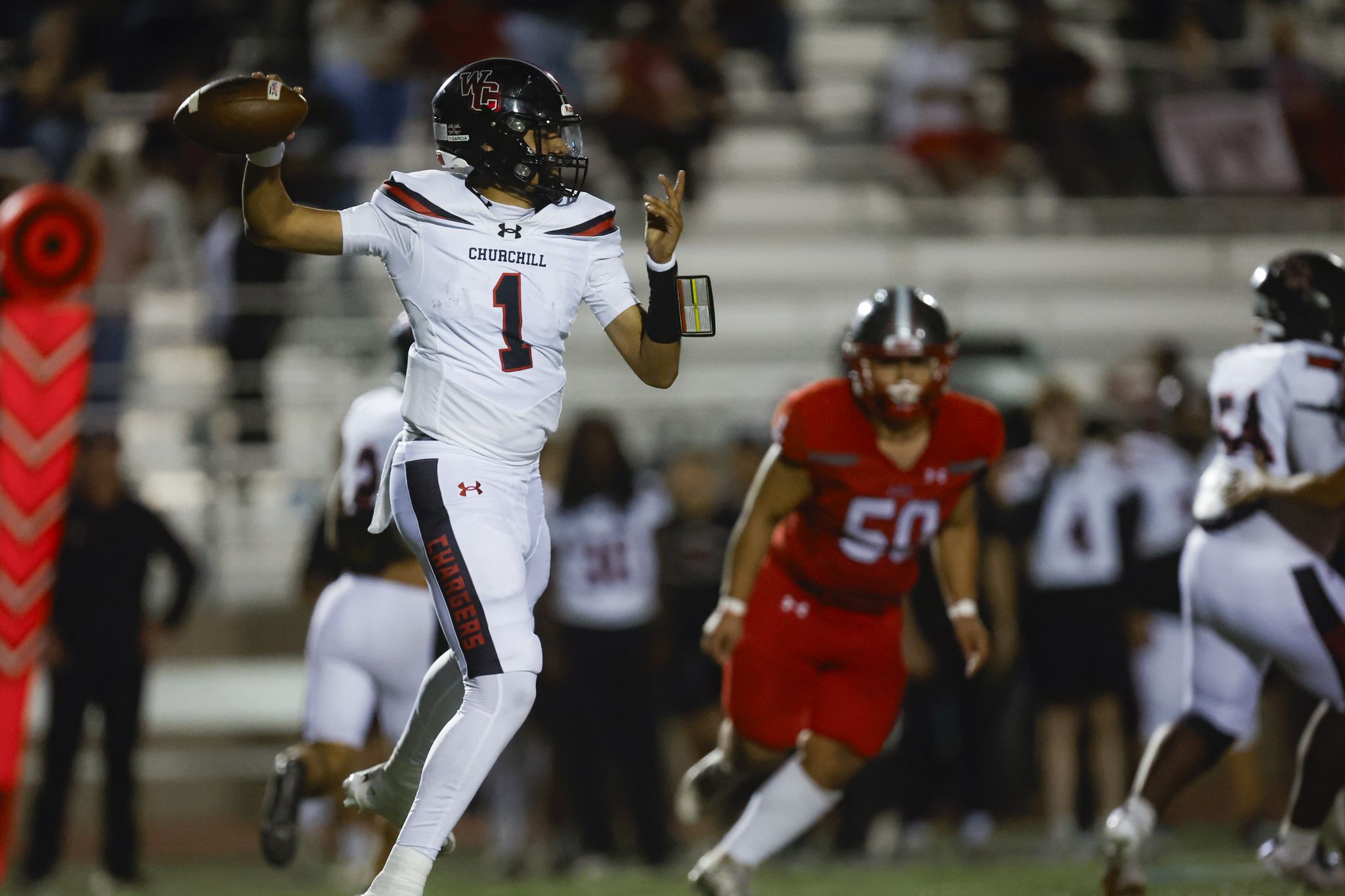 Jayden Garcia leads Churchill over LEE to keep playoff hopes alive