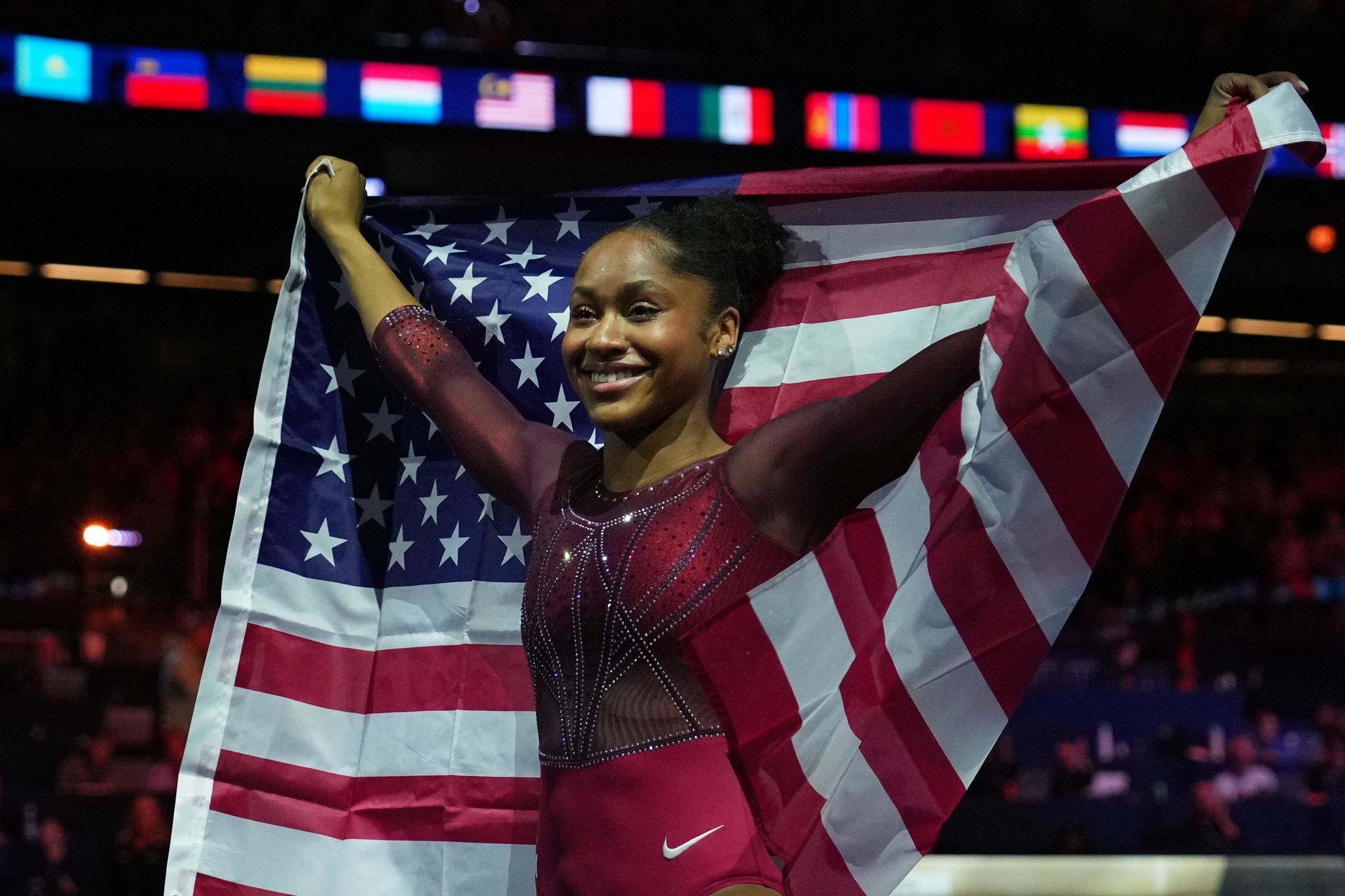 Dallas native Skye Blakely wins all-around gold at the world gymnastics championships