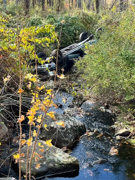 East Haddam rollover crash sends 1 person to hospital, fire officials say