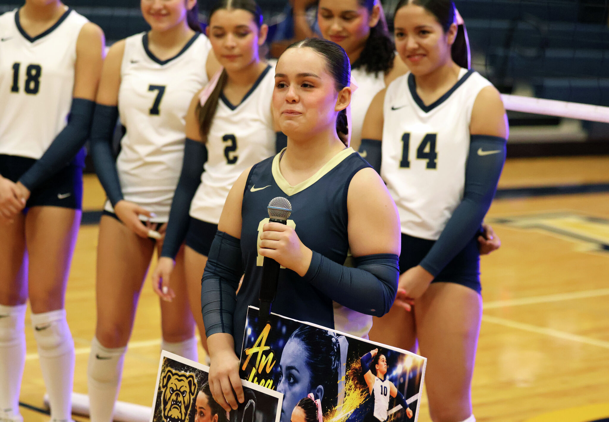 Alexander volleyball’s Andrea Garcia reached 708 career digs as the Bulldogs clinched their fourth straight District 30-6A title.