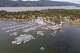 An aerial view of the village waterfront on Big Bear Lake, Calif., on April 17, 2026.
