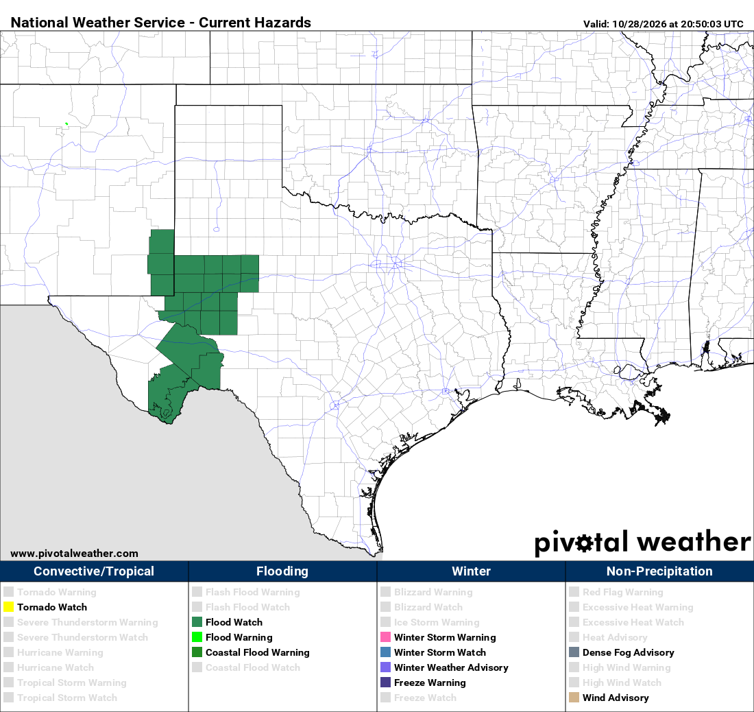 Flood watch issued for Midland, Odessa as rain raises flash flood risk