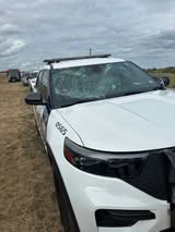 WATCH: Hondo police cruiser hit by deer in broad daylight