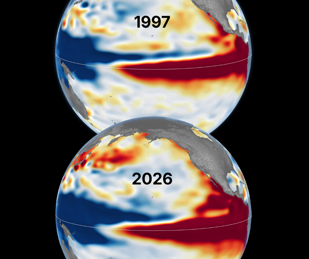 NASA satellite data links current El Niño to 1997 winter pattern