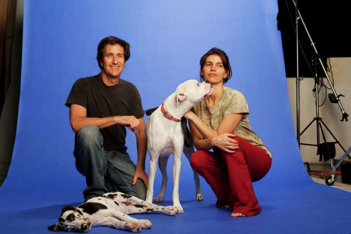 San Antonio's Dan Borris and his wife, Alejandra Diaz-Berrio, came out with their first Yoga Dogs calendar in 2009.