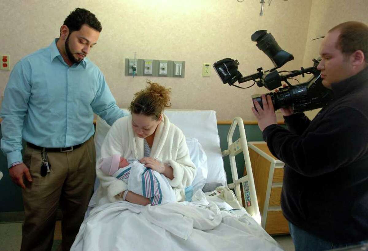 First baby arrives at Bridgeport Hospital at 1220 a.m.