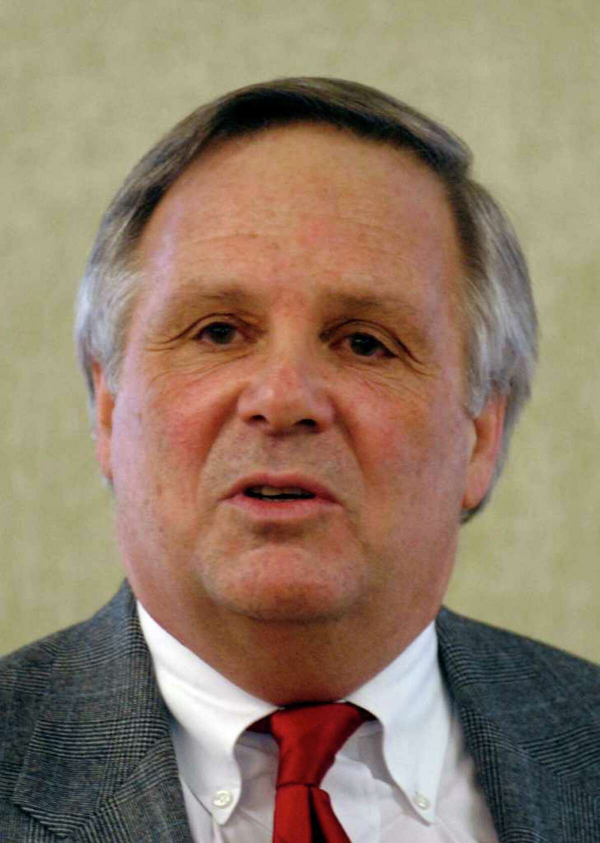 Mark K. McQuillan speaks during a news conference Wednesday, Jan. 17, 2007, in Hartford, Conn., after he was appointed to lead Connecticut's school system.