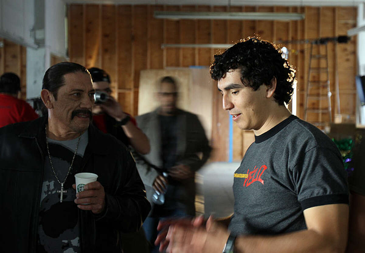 Pablo Véliz, right, is getting ready for the premiere of his sixth feature film “Cartoneo y Nopaliltos” on Jan. 29.