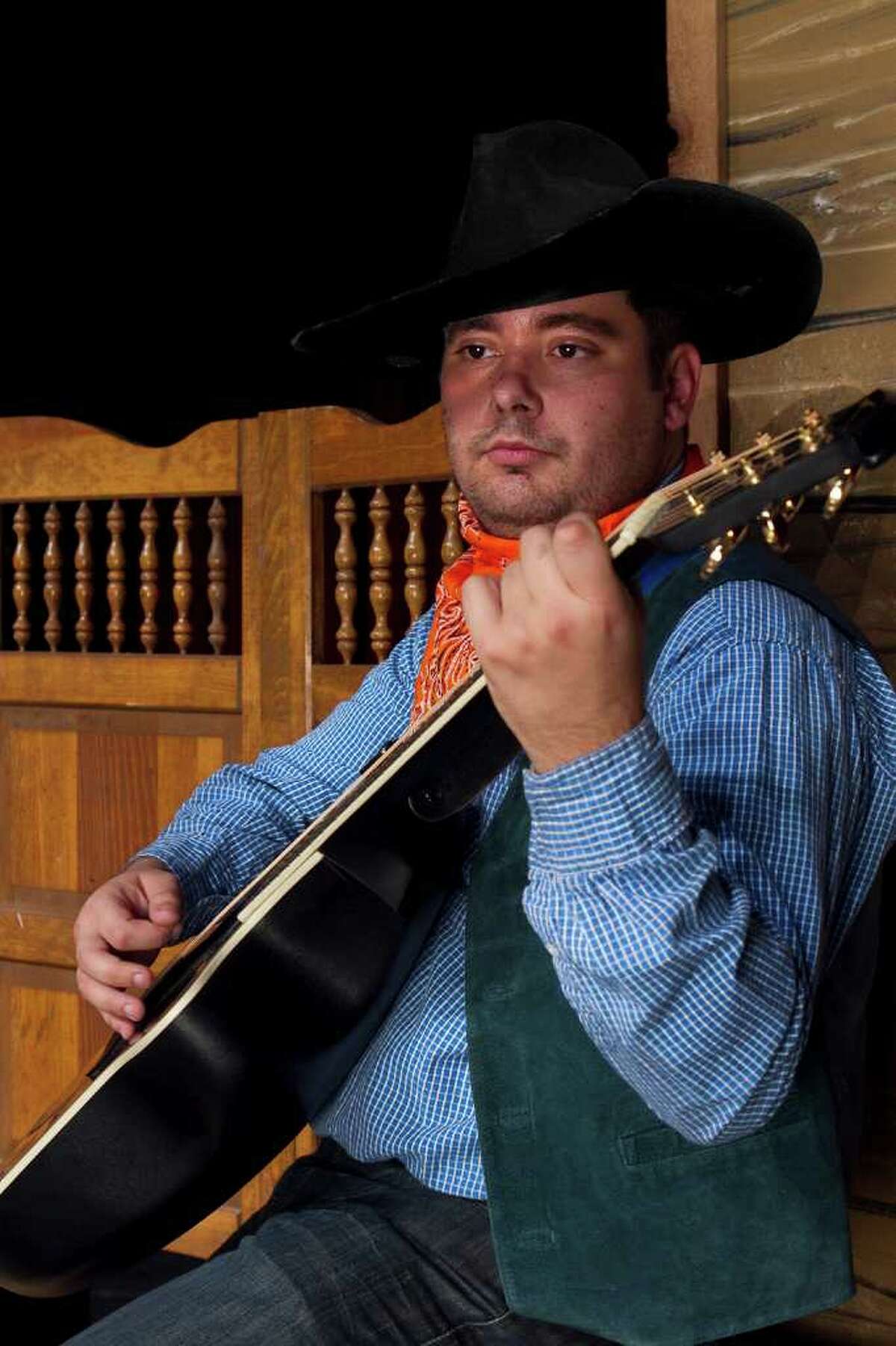 Devin Collins plays the Narrator in Magik Theatre's "Pecos Bill: A Tall Texas Tale." Courtesy of David Frank