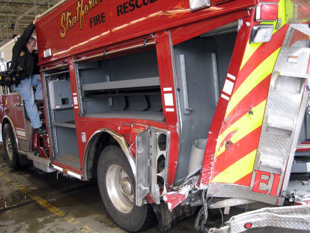 One damaged Stratford firetruck set for July return