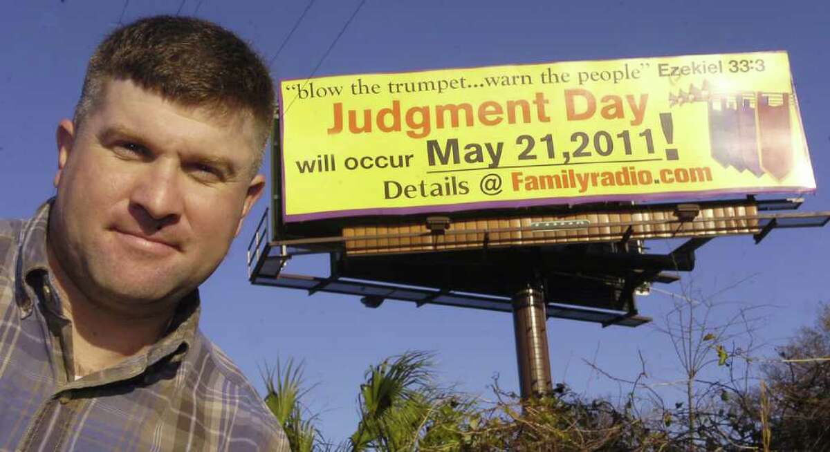 Clayt Kinard, a Vidor resident, and his family believe that Judgment Day is coming in a few months, and he and his family need to get the word out to as many people as possible in the time left. One way they are doing this is with two billboards, erected October 2009, on Interstate 10 between Beaumont and Vidor facing the east and westbound traffic. Dave Ryan/The Enterprise