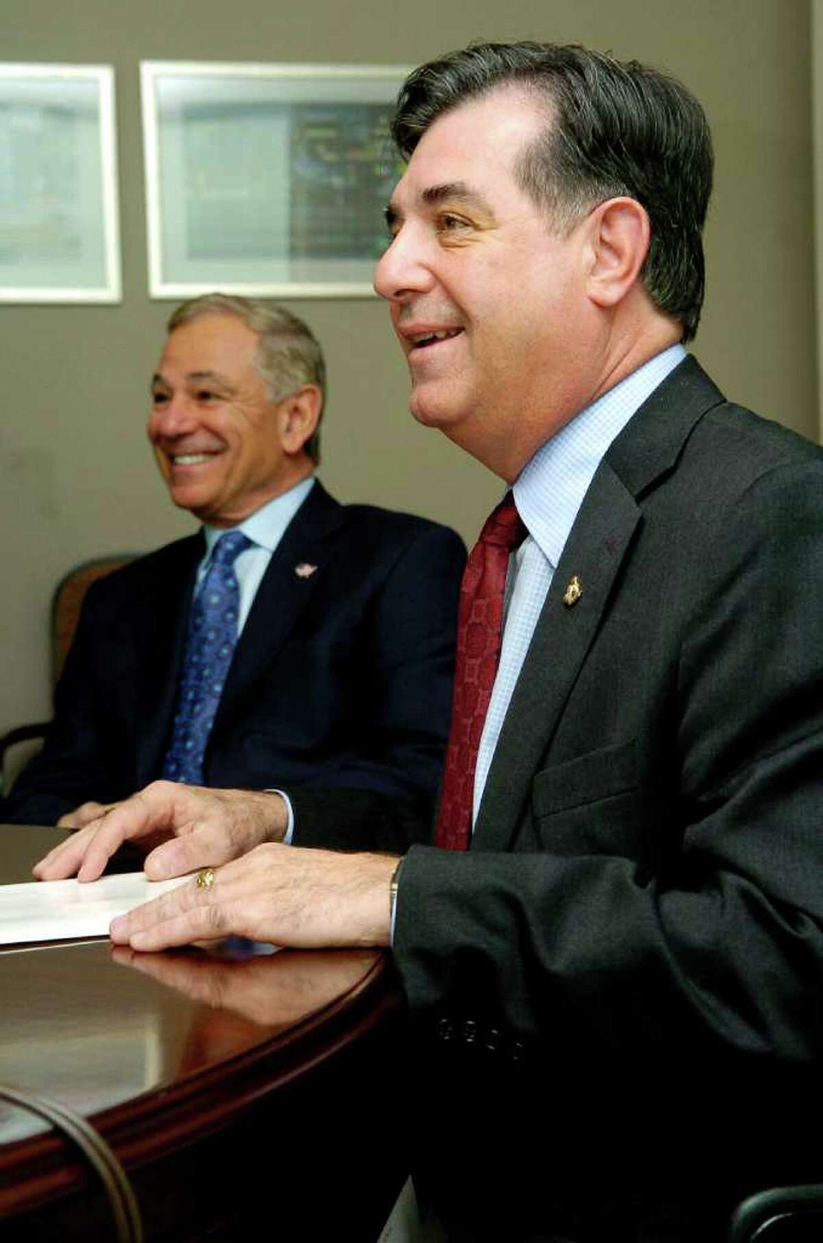 Mayor Michael Pavia names Bobby Valentine as the Director of Public Safety at a press conference at the Government Center in Stamford, Conn. on Thursday January 13, 2011.