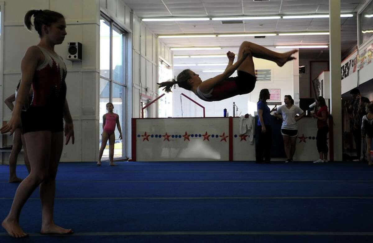 Gymnasts Train for Competition