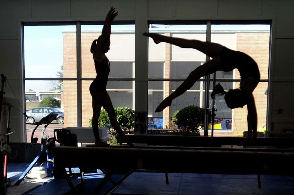 Gymnasts Train for Competition