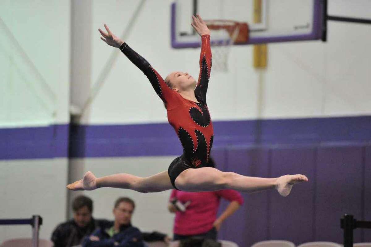 Greenwich gymnast Ashlyn Wah, 11, won the all-around title at the the USA Gymnastics State Championships last month.