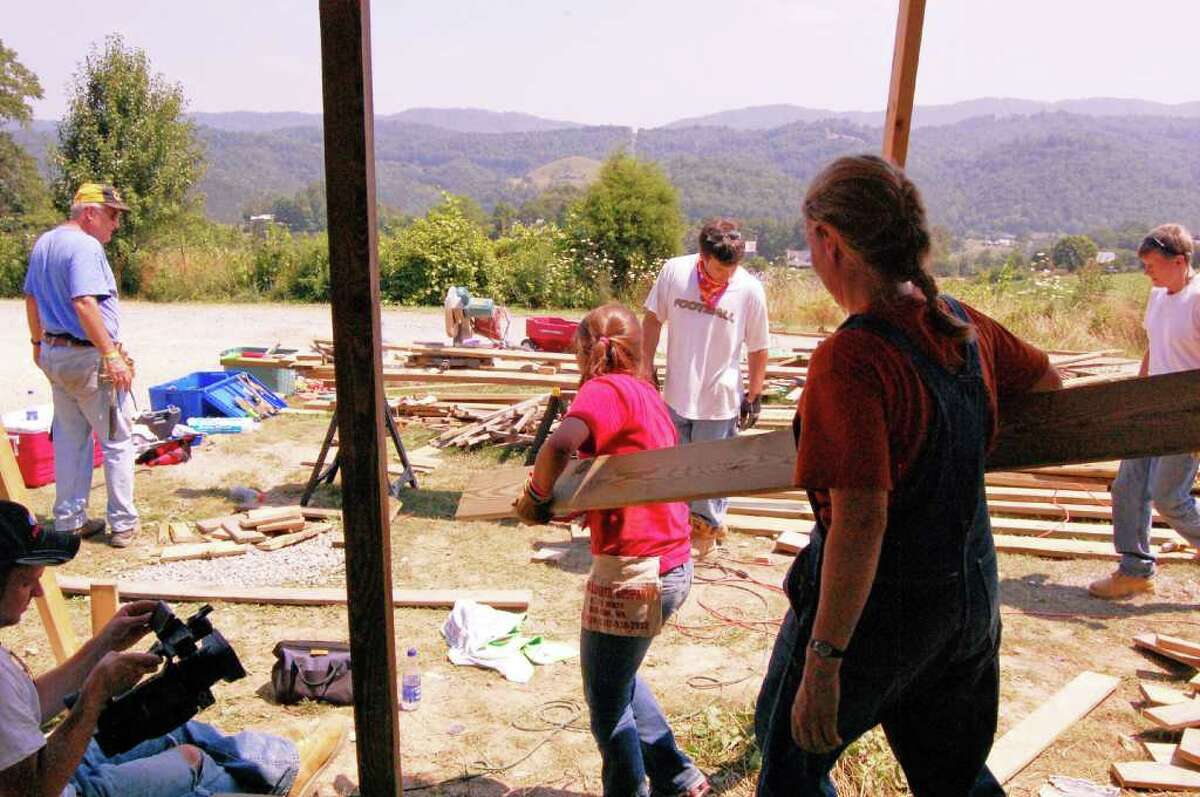 A photo from the making of the documentary, "Expect Miracles," of which Fairfield residents Douglas Seirup and Brean Cunningham are director and producer, respectively. The film focuses on the Appalachia Service Project's aid to the Garrett family of Jonesville, VA, which was fell on hard times after being swindled by a fraudulent contractor. In this shot, work is beginning on the Garrett home during day one of the work week.