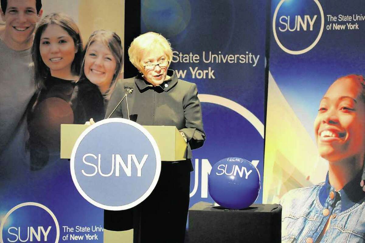 SUNY Chancellor Nancy L. Zimpher says a five-year plan for tuition costs would help students and their parents finance college. (Cindy Schultz / Times Union)