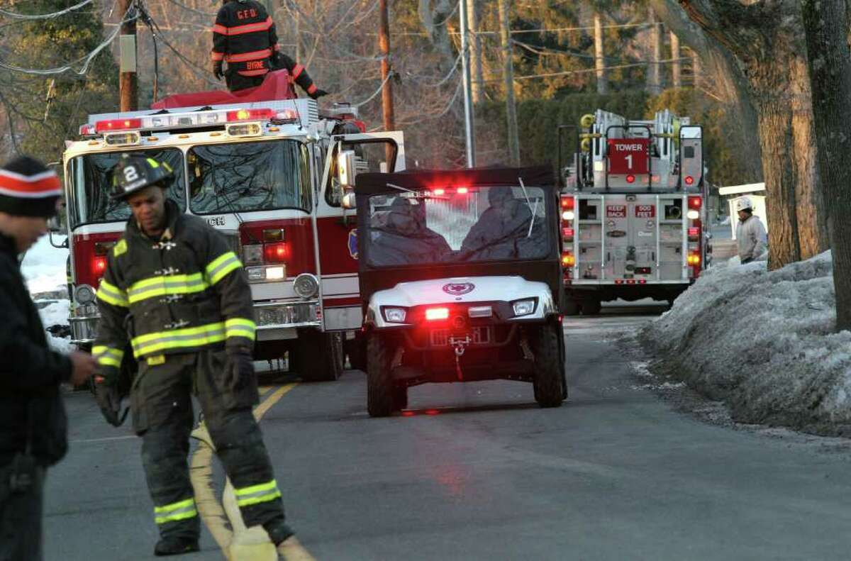 The Greenwich Fire Department responded to a propane tank explosion and fire in the basement of an under-construction performing arts center at Greenwich Country Day School Friday afternoon.