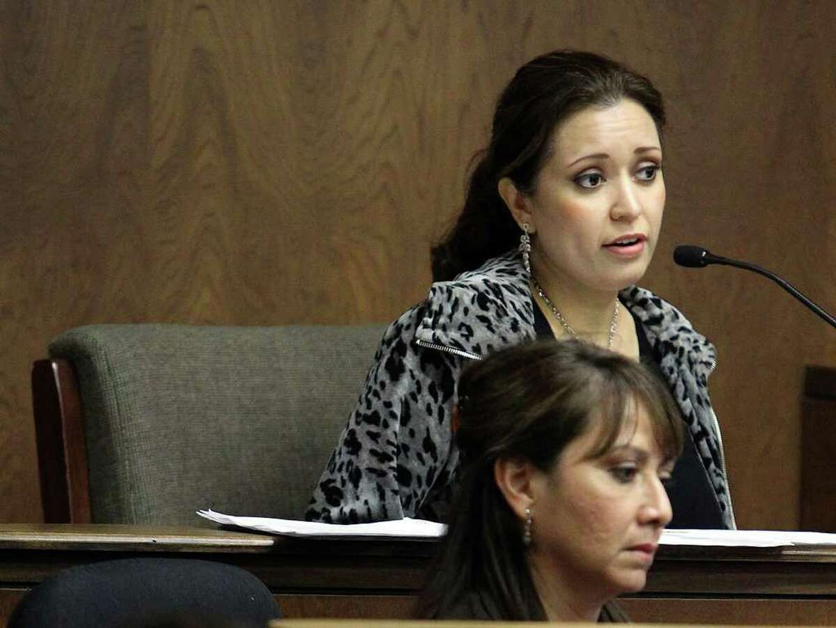 Lorena Briseño, mother of ousted Miss San Antonio Domonique Ramirez, testifies in the legal battle between Ramirez and the Miss Bexar County Organization.