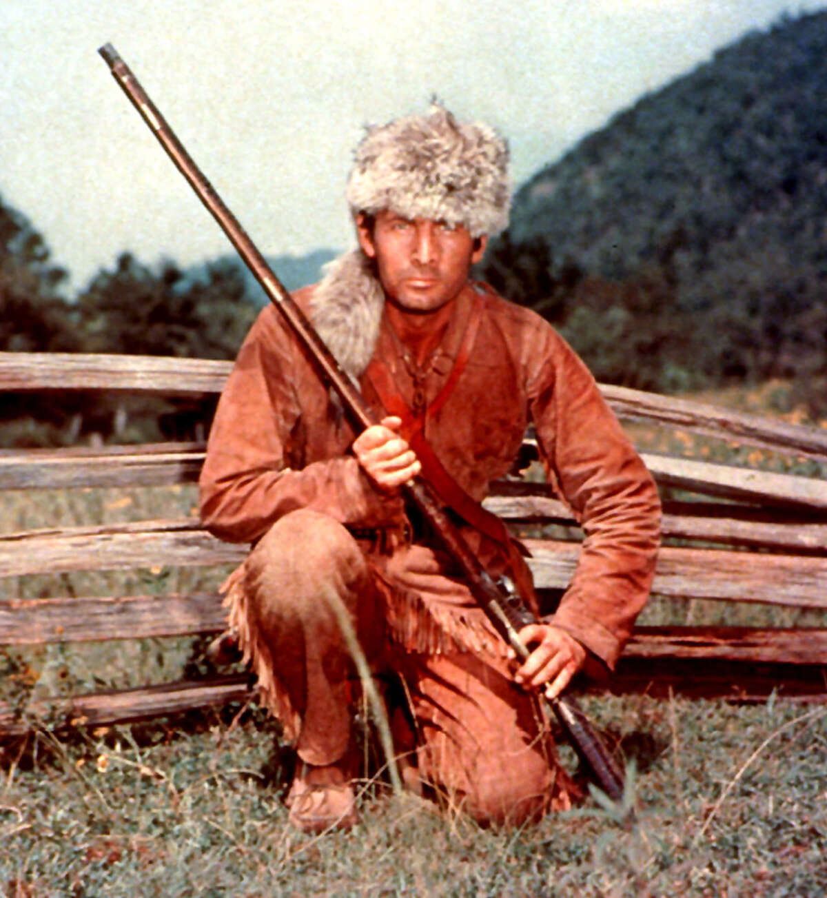 Fess Parker as Davy Crockett in the 1950s.