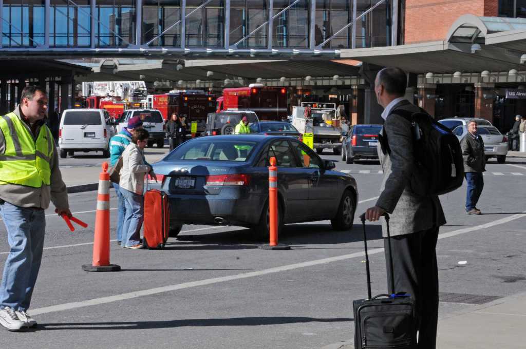 Suspicious fumes close airport section