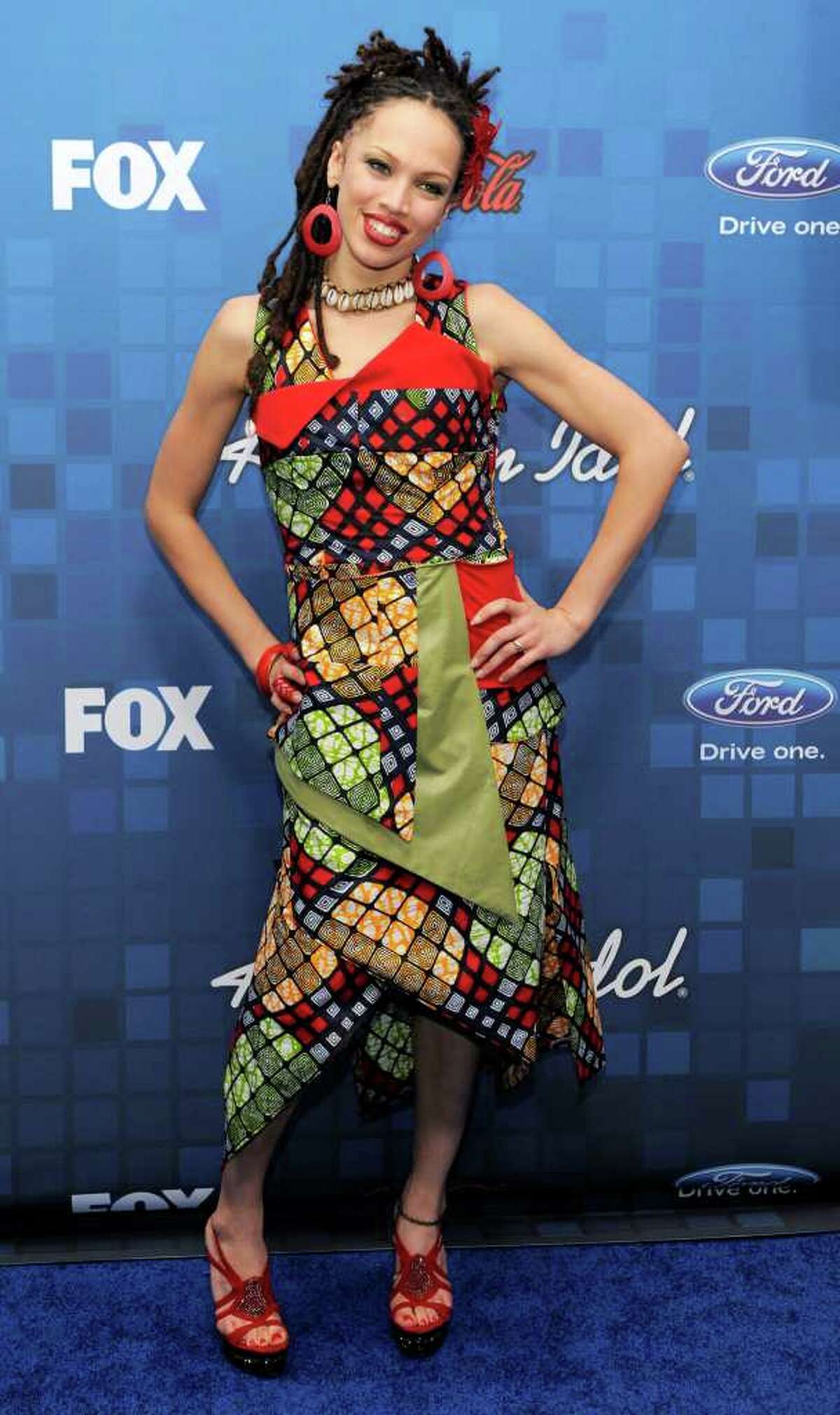 "American Idol" finalist Naima Adedapo poses at the "American Idol" Finalists Party in Los Angeles, Thursday, March 3, 2011.