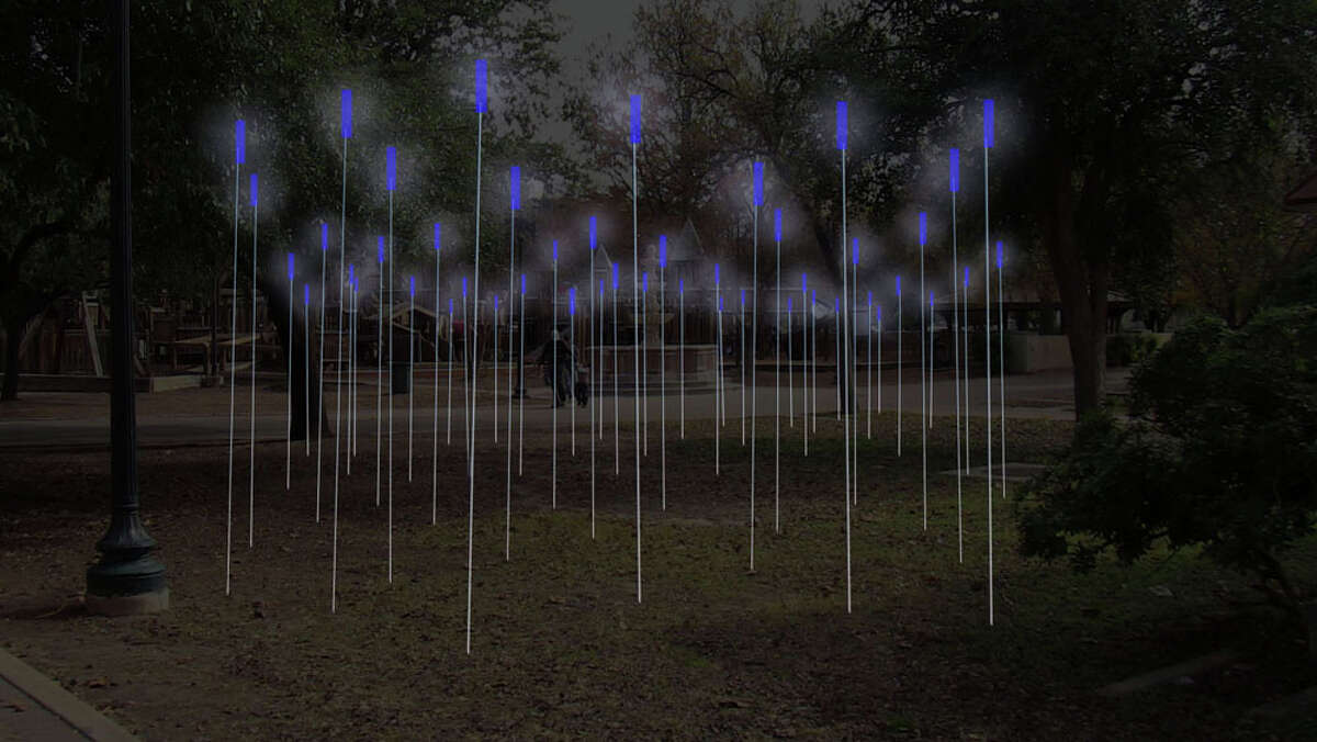 An artist's rendering of one of Morgan's light installations. COURTESY DAVE MORGAN