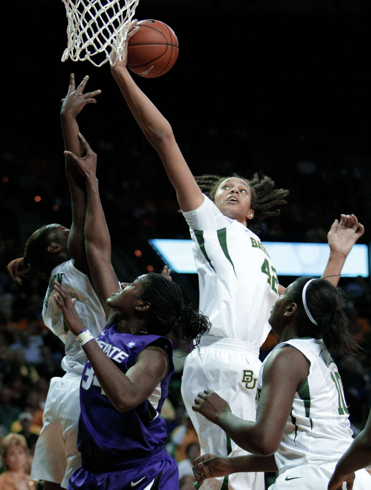 Baylor's Brittney Griner (center) has been head-and-shoulders above the competition in more ways than one.