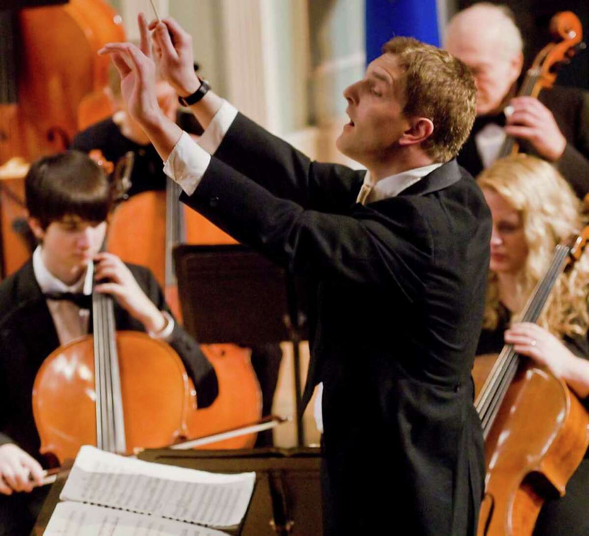 Ariel Rudiakov conducts the Danbury Symphony, which is among several groups that will perform in a special concert March 13 to celebrate the 75th anniversary of The Danbury Music Centre.