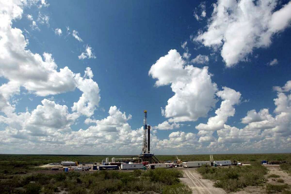 A drilling site owned by Petrohawk Energy Corp. at the Eagle Ford Shale.