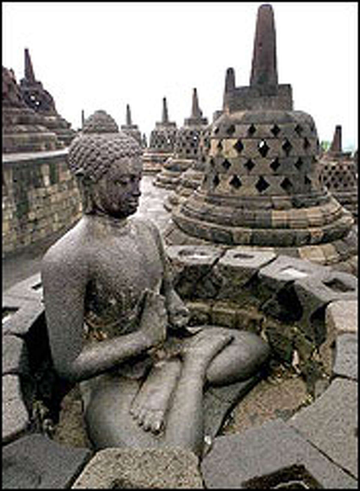 The only thing small about Indonesia's Borobudur temple is the crowd
