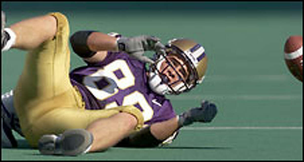Chris Juergens, a junior who was the Huskies' leading receiver in 1999, has left the UW team. Click for a larger image