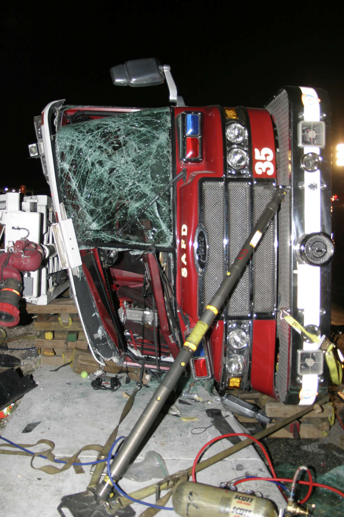 Firefighters suspended in the wake of wreck