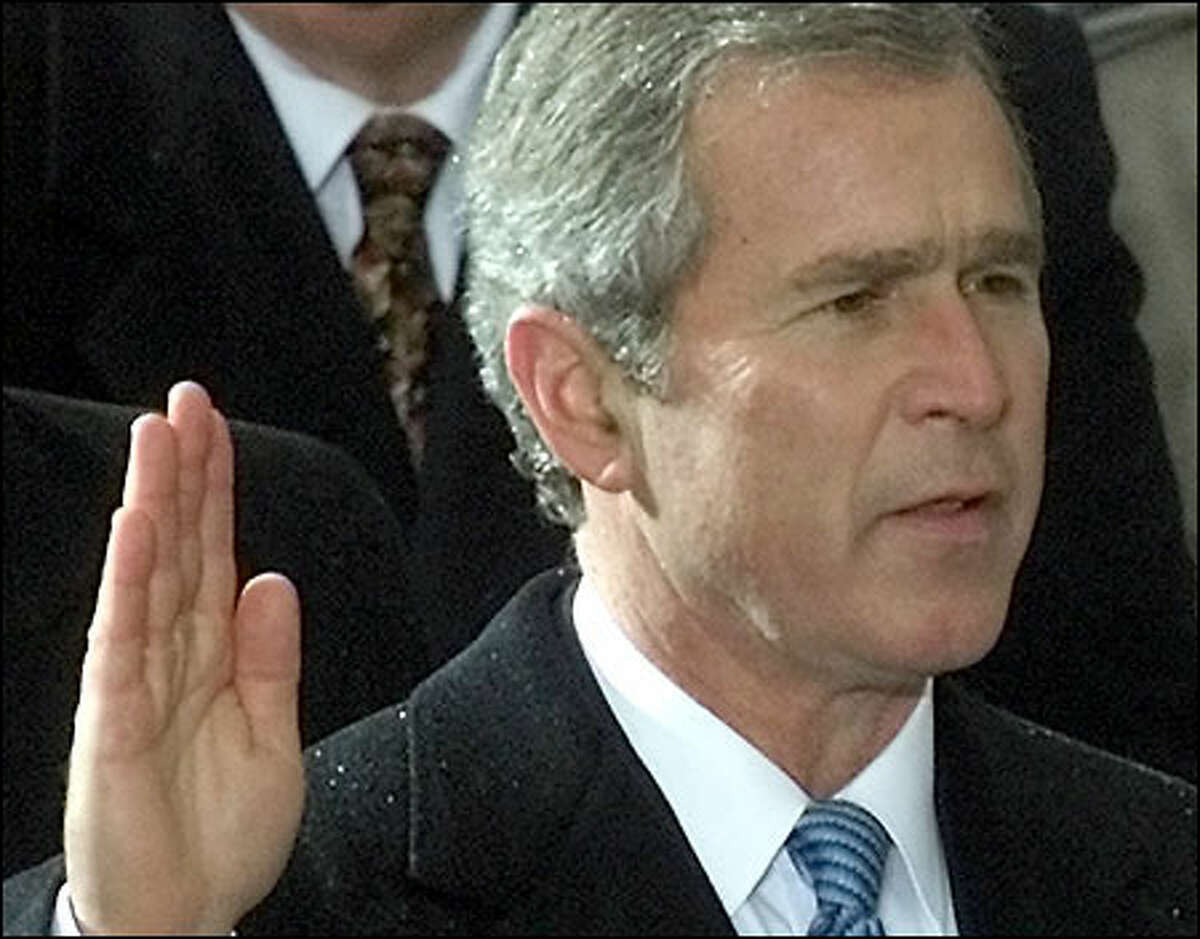January 20: George Walker Bush becomes America's 43rd president.