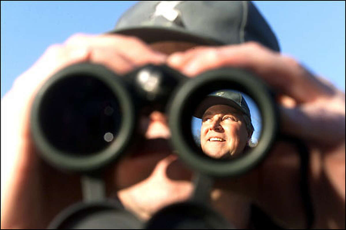 Breece as seen through the lens of his $1,400 pair of Swarovski 10x42 wildlife binoculars. His achievement last year flabbergasted many in the Washington's growing birding community.