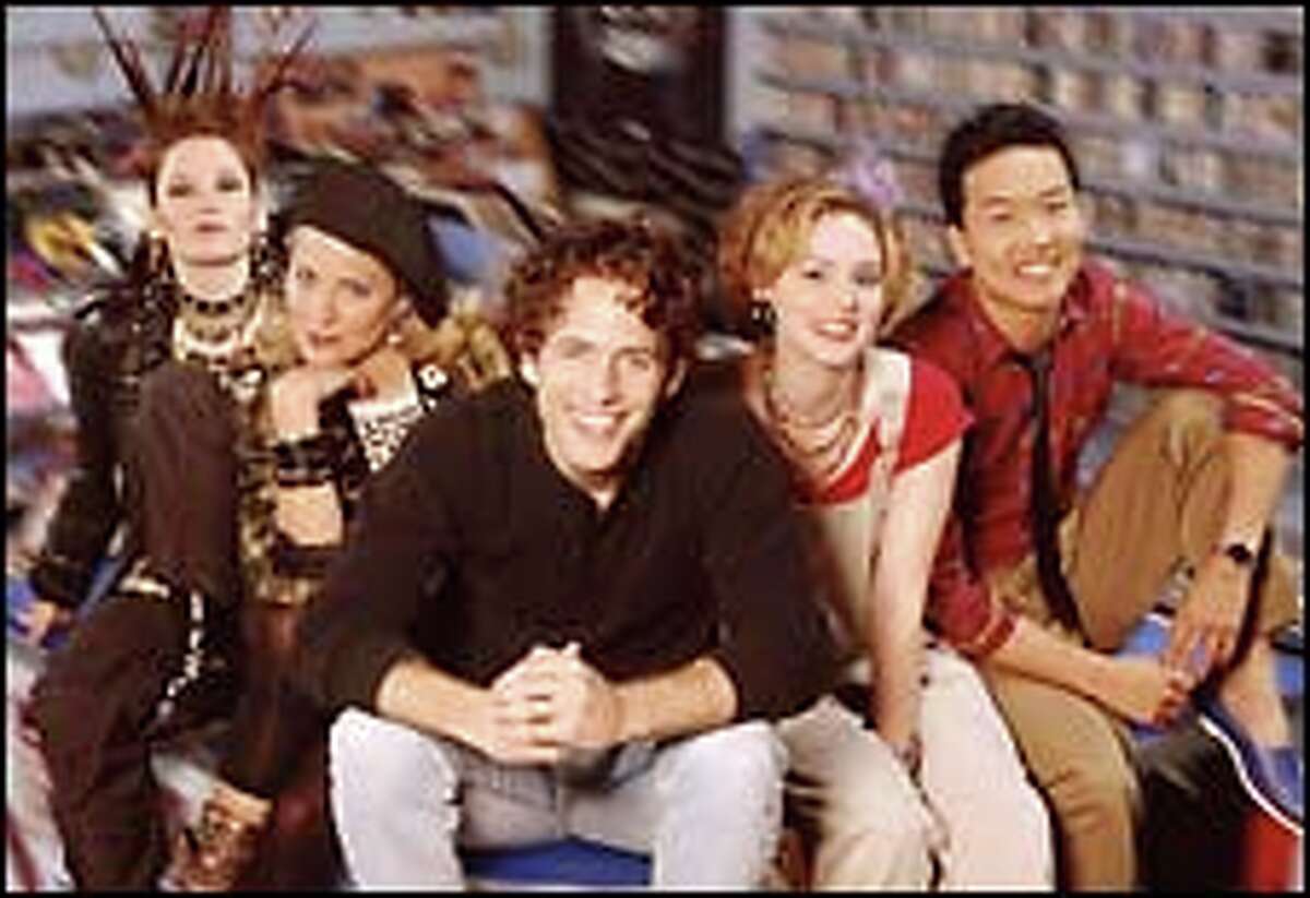"That '80s Show" stars, left to right, Chyler Leigh, Brittany Daniel, Glenn Howerton, Tinsley Grimes and Eddie Shin.