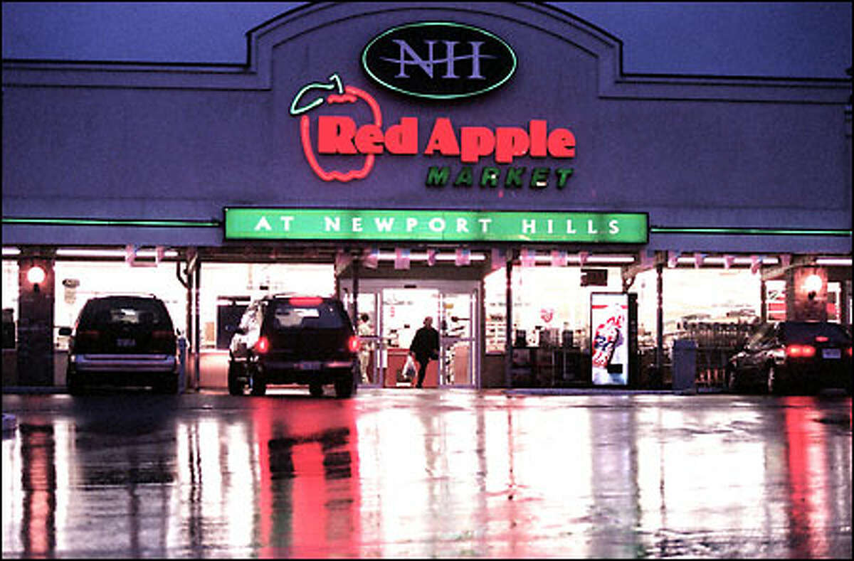 The Red Apple grocery store is the anchor of this Bellevue neighborhood's commercial center.