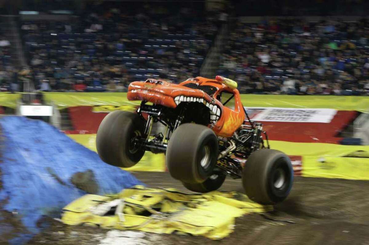Fans at Monster Jam at the Webster Bank Arena in Bridgeport cheered on drivers of the premier monster truck series on March 11, 2011.