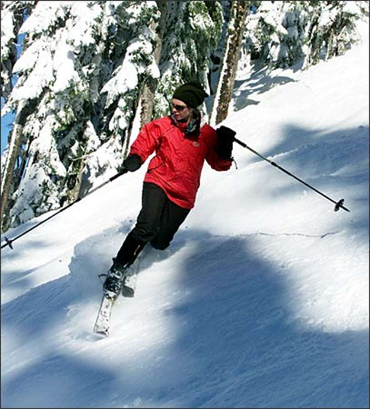 Telemark skiing is swooping out of the backcountry
