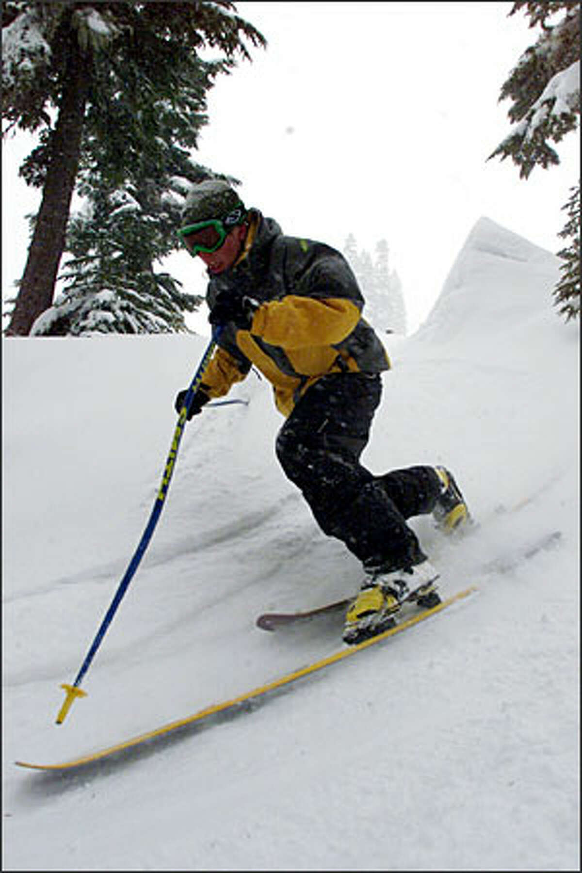 Telemark skiing is swooping out of the backcountry