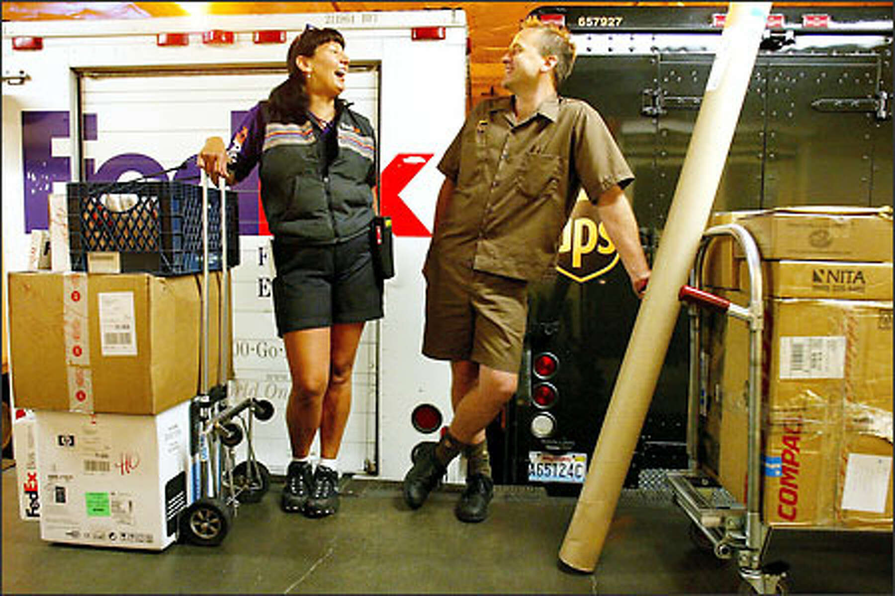 rival UPS and FedEx prefer joshing 